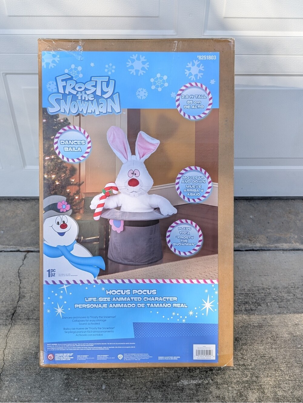 2.8 Ft Animated Hocus Pocus Rabbit Prop Frosty the Snowman SHIPS NOW in Hand